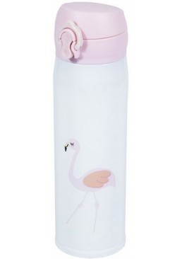Термос герметичный детский розовый Фламинго, 500 мл